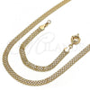 Oro Laminado Necklace and Bracelet, Gold Filled Style Polished, Golden Finish, 06.319.0006