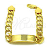 Oro Laminado ID Bracelet, Gold Filled Style Polished, Golden Finish, 03.168.0025.09