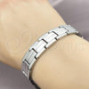 Stainless Steel Solid Bracelet, Polished, Steel Finish, 03.114.0256.3.09