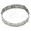 Stainless Steel Solid Bracelet, Polished, Steel Finish, 03.114.0408.08