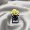 Stainless Steel Elegant Ring, Flower Design, Yellow Enamel Finish, Two Tone, 01.63.0712.08