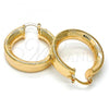 Oro Laminado Medium Hoop, Gold Filled Style Hollow Design, Polished, Golden Finish, 02.261.0002.30