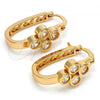 Oro Laminado Small Hoop, Gold Filled Style with White Cubic Zirconia, Polished, Golden Finish, 02.196.0022.15