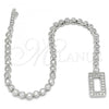 Sterling Silver Fancy Bracelet, with White Cubic Zirconia, Polished, Rhodium Finish, 03.286.0001.08