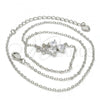 Rhodium Plated Pendant Necklace, Heart Design, with White Cubic Zirconia, Polished, Rhodium Finish, 04.213.0034.1.16
