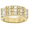 Oro Laminado Multi Stone Ring, Gold Filled Style with White Cubic Zirconia, Polished, Golden Finish, 5.054.015.07 (Size 7)