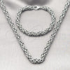 Stainless Steel Necklace and Bracelet, Polished, Steel Finish, 06.363.0063