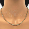 Oro Laminado Basic Necklace, Gold Filled Style Diamond Cutting Finish, Golden Finish, 04.213.0137.20