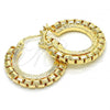 Oro Laminado Small Hoop, Gold Filled Style Diamond Cutting Finish, Golden Finish, 02.100.0067.25