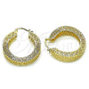 Oro Laminado Medium Hoop, Gold Filled Style Chunky Design, Polished, Golden Finish, 02.170.0491.35