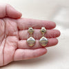 Oro Laminado Stud Earring, Gold Filled Style Polished, Tricolor, 02.170.0565.1