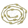 Oro Laminado Basic Necklace, Gold Filled Style Singapore Design, Polished, Golden Finish, 04.213.0282.18