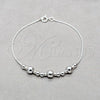 Sterling Silver Fancy Bracelet, Ball Design, Polished, Silver Finish, 03.409.0133.07