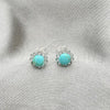 Sterling Silver Stud Earring, with Light Turquoise Pearl, Polished, Silver Finish, 02.397.0042.02