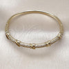 Oro Laminado Individual Bangle, Gold Filled Style with White Cubic Zirconia, Polished, Golden Finish, 07.283.0004.04