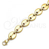 Oro Laminado Basic Bracelet, Gold Filled Style Puff Mariner Design, Polished, Golden Finish, 04.116.0063.08