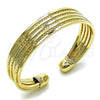 Oro Laminado Individual Bangle, Gold Filled Style Diamond Cutting Finish, Golden Finish, 07.428.0004