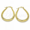 Oro Laminado Medium Hoop, Gold Filled Style Diamond Cutting Finish, Golden Finish, 02.170.0281.30