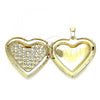 Oro Laminado Locket Pendant, Gold Filled Style Heart Design, Polished, Golden Finish, 05.117.0031