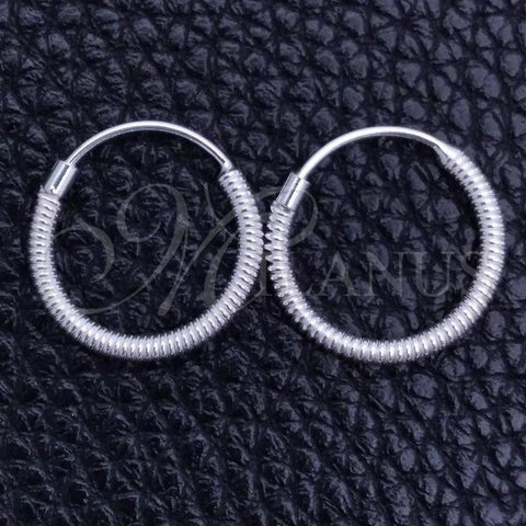 Sterling Silver Small Hoop, Diamond Cutting Finish, Silver Finish, 02.401.0028.12