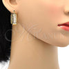 Oro Laminado Small Hoop, Gold Filled Style with White Cubic Zirconia, Polished, Golden Finish, 02.196.0018.15