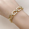 Oro Laminado Fancy Bracelet, Gold Filled Style Polished, Golden Finish, 03.429.0001.08