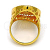 Oro Laminado Multi Stone Ring, Gold Filled Style with White Micro Pave, Polished, Golden Finish, 01.118.0029.08 (Size 8)