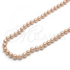 Oro Laminado Fancy Necklace, Gold Filled Style with Rose Pearl, Polished,, 04.321.0027.3.60