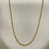 Oro Laminado Basic Necklace, Gold Filled Style Figaro Design, Golden Finish, 04.09.0172.18