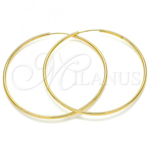 Oro Laminado Medium Hoop, Gold Filled Style Polished, Golden Finish, 02.32.0552.50