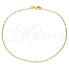 Oro Laminado Basic Anklet, Gold Filled Style Polished, Golden Finish, 04.213.0226.11