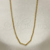Oro Laminado Basic Necklace, Gold Filled Style Rolo Design, Polished, Golden Finish, 5.223.023.2.18