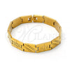 Stainless Steel Solid Bracelet, Polished, Golden Finish, 03.63.1410.08