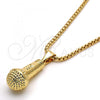 Oro Laminado Pendant Necklace, Gold Filled Style Polished, Golden Finish, 04.242.0074.30