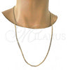 Gold Tone Basic Necklace, Curb Design, Polished, Golden Finish, 04.242.0025.30GT