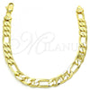 Oro Laminado Basic Bracelet, Gold Filled Style Figaro Design, Polished, Golden Finish, 5.222.012.08
