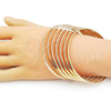 Oro Laminado Semanario Bangle, Gold Filled Style Polished, Golden Finish, 07.63.0207.06