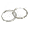 Sterling Silver Small Hoop, Diamond Cutting Finish, Rhodium Finish, 02.285.0001.25