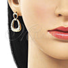Oro Laminado Stud Earring, Gold Filled Style Polished, Golden Finish, 02.170.0562