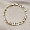 Oro Laminado Basic Bracelet, Gold Filled Style Figaro Design, Polished, Golden Finish, 5.222.014.07
