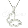 Sterling Silver Fancy Pendant, Butterfly Design, Polished,, 05.398.0037