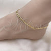 Oro Laminado Basic Anklet, Gold Filled Style Mariner Design, Polished, Golden Finish, 5.222.024.10