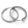Stainless Steel Medium Hoop, with White Crystal, Polished, Steel Finish, 02.255.0001.35