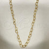 Oro Laminado Basic Necklace, Gold Filled Style Heart Design, Polished, Golden Finish, 03.02.0075.24