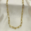 Oro Laminado Basic Necklace, Gold Filled Style Paperclip Design, Polished, Golden Finish, 04.378.0001.16