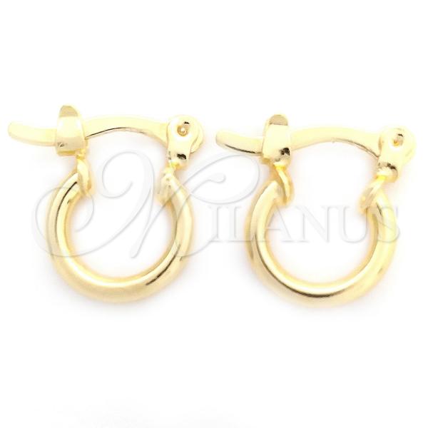 Oro Laminado Small Hoop, Gold Filled Style Polished, Golden Finish, 02.58.0020.10