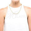 Oro Laminado Basic Necklace, Gold Filled Style Rope Design, Polished, Golden Finish, 5.222.035.26