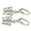 Rhodium Plated Long Earring, Teardrop Design, with White Cubic Zirconia, Polished, Rhodium Finish, 02.205.0050.5