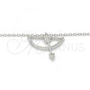 Sterling Silver Pendant Necklace, with White Cubic Zirconia, Polished, Rhodium Finish, 04.336.0059.16