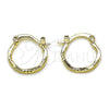 Oro Laminado Small Hoop, Gold Filled Style Diamond Cutting Finish, Golden Finish, 02.63.2759.15